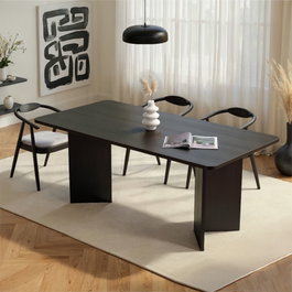 Hanah Home Linza - Mesa de Comedor Madera Negra